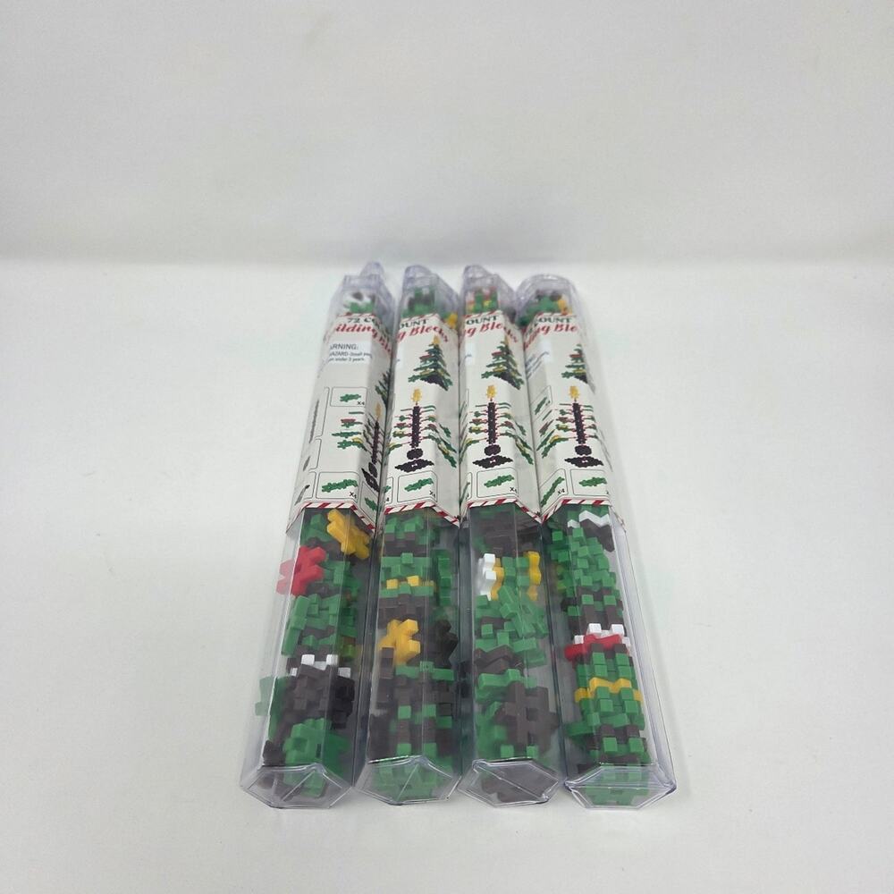 Christmas Tree Hashtag Building Blocks Set of 4